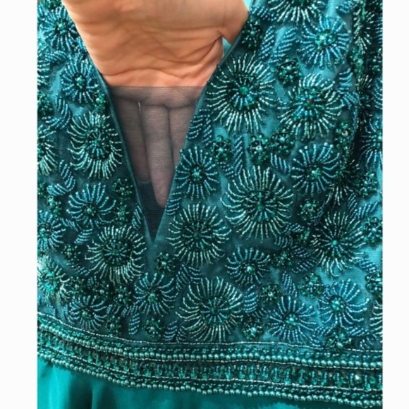 Sherri Hill Size 4 green handbead dress for any occasion. - Picture 3 of 9